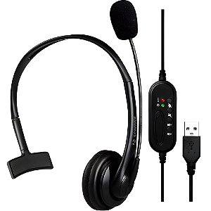 Headset Monoauricular USB Cabo 2m FK731A Fortrek