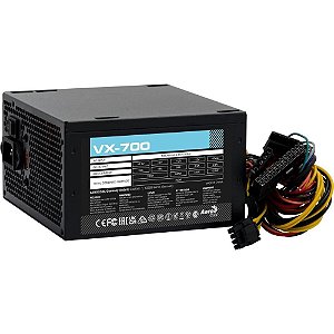 Fonte 700W Real Bivolt Full Range VX-700 Aerocool s/Cabo