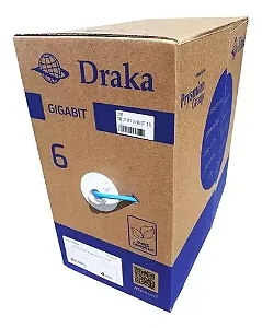 Cabo de Rede Gigabit CAT6 305 metros 24AWG LCHZ Draka Prysmian Azul