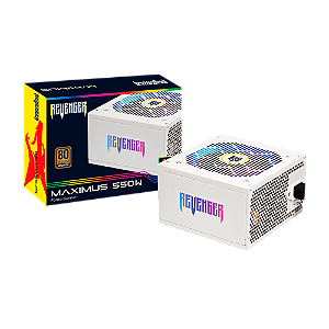 Fonte Real ATX 550W RGB Full Range PFC Ativo 80 Plus Bronze FO-MAX04 Revenger