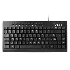 Mini Teclado USB Multimídia ABNT2 Preto Dynamic DT111 Vinik