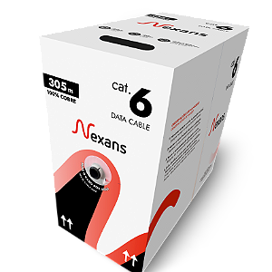 Cabo de Rede 305M CAT6 Azul 23AWG Homologado 100% Cobre Nexans