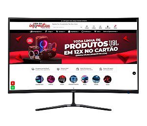 Monitor 31.5" Curvo 240Hz Full HD 1080P Painel VA Acer Nitro ED320Q X2BMIIPX