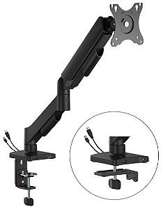 Suporte para Monitor Articulado Com HUB Usb 17 a 32" Preto BLUECASE