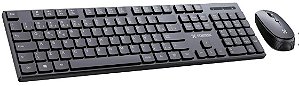 Kit Teclado + Mouse Sem Fio CW11 Office Low Profile ABNT2 Fortrek