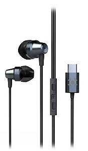 Fone de Ouvido Preto Estéreo IE210 Fortrek