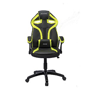 Cadeira Gamer Mymax MX1 Giratória Preto/Verde Estofamento PU Ergonômica