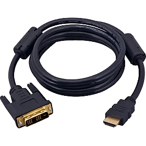 Cabo HDMI X DVI-D Single Link Fortrek HMD-201 /1.8m/10.2Gbps/1080p/Banhado a Ouro