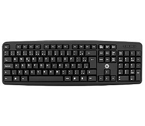 Teclado Basic USB Preto /ABNT2/107 teclas/Cabo 130cm/Plug-and-play