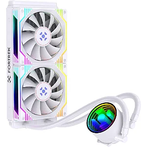 Water Cooler Fortrek Breezy 240mm, 2x Fans 120mm ARGB, Branco, TDP 240W, Intel LGA 1700/1200/115x e