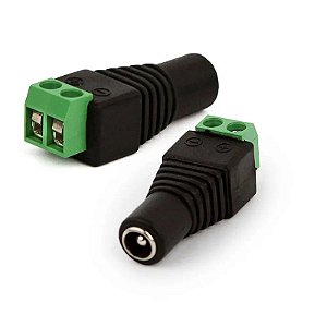 Conector Plug P4 Fêmea com Borne KRE para Alimentação CFTV