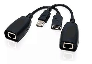 Extensor USB 2.0 via RJ45 KNUP KP-T88 até 150 Metros com Cabo de Rede Cat5/Cat6 para Impressora, Webcam e Teclado