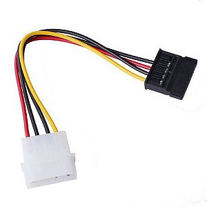 Cabo de Força Adaptador 4 Pinos Molex para SATA 15cm - Genérico para HD/SSD