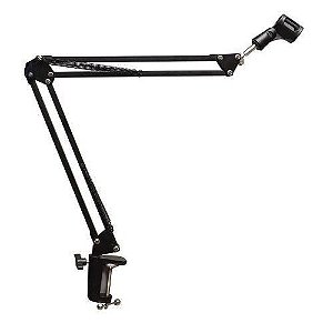 Pedestal Articulado de Mesa para Microfone Knup KP-M0017 Braço 40x40cm Rotação 270º com Base de Fixação e Cachimbo