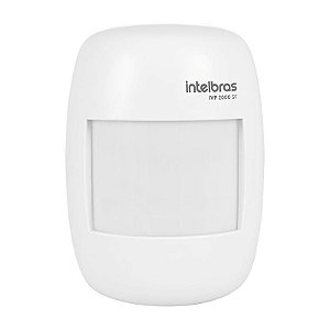 Sensor de Presença Infravermelho Sem Fio Intelbras IVP2000SF Alcance 12m Ângulo 90° 433,92 MHz