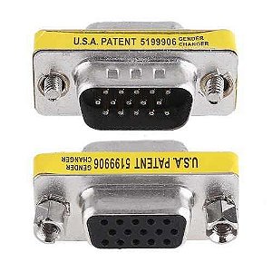 Adaptador Emenda VGA Macho para Fêmea 15 Pinos HD15 Extensor de Cabo de Vídeo