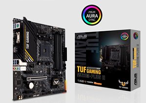 Placa-Mãe AM4 A520 Asus TUF GAMING A520M-PLUS II DDR4 NVMe M.2 HDMI DisplayPort mATX