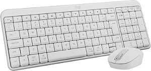 Kit Teclado e Mouse Sem Fio Logitech MK250 Bluetooth Branco