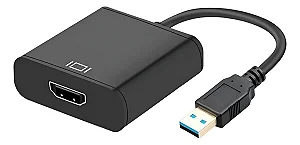 Adaptador Knup USB 3.0 para HDMI Full HD 1080p Plug and Play Preto