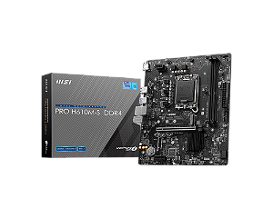 Placa-Mãe LGA1700 H610 MSI PRO H610M-S DDR4 NVMe M.2 HDMI mATX