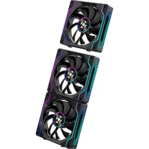 Kit Cooler Fan 3x120mm FORTREK Twister ARGB PWM Wireless Preto
