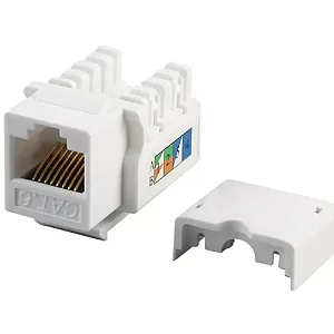 Conector Keystone RJ45 Fêmea LINK+ LKKC6BC Cat.6 Branco Homologado Anatel