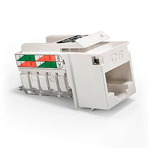 Conector Keystone Fêmea RJ45 CAT.6 FURUKAWA SOHOPLUS Padrão T568A/B Branco