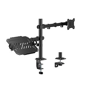 Suporte Articulado de Mesa Bluecase BSMN02-1BBX para Monitor 17-32pol e Notebook 12-17pol VESA Preto