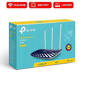 Roteador Wireless Archer C20 750Mbps 3 Antenas Dual Band TP-Link