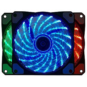 Cooler Gabinete Bluecase BF-06RGB 7 Cores 120x120mm