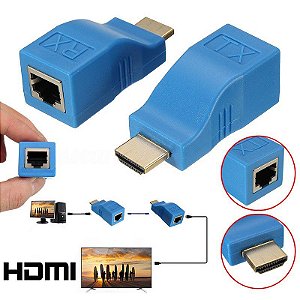 Extensor HDMI x RJ45 30 Metros CAT5e/CAT6