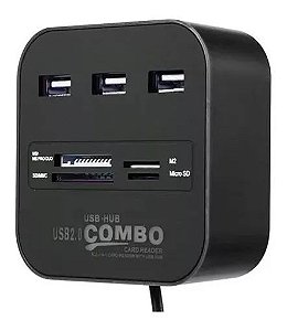 USB USB 2.0 Com Leitor de Cartões SD/MicroSD KP-T58 Knup