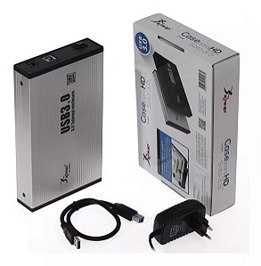 Case Externa HD 3.5" USB 3.0 Alumínio c/Fonte KP-HD004 Knup