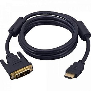 Cabo HDMI x DVI V1.3 Single Link Bidirecional 1.8 Metros HMD20 Fortrek