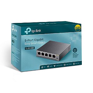 Switch 5 Portas 10/100/1000Mbps TL-SG105E TP-Link (GERENCIÁVEL)