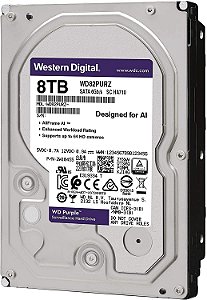 Hard Disk Purple 8TB SATA 7200RPM Surveillance WD82PURX Western Digital