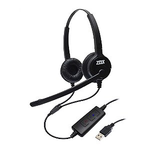 Headset Duplo Auricular Ajuste Microfone DH-80D ZOX