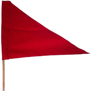 Kit 10 Bandeiras Triangular 50X75cm com Mastro de 70cm