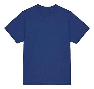 Camiseta básica  UNISSEX  Azul Marinho  fio 30.1 penteado reforço na gola - 190 G -  Modelagem Streetwear - Gola canelada 2x1 .