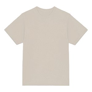 Camiseta básica  UNISSEX  Off White  fio 30.1 penteado reforço na gola - 190 G -  Modelagem Streetwear - Gola canelada