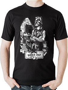 Camiseta 100% Algodão Uniforme p/ Barbeiro, Cabeleireiro(a), Salão de Beleza