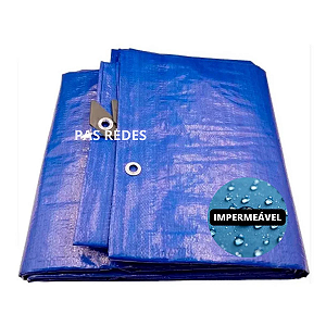 Lona Plástica De Proteção Cobertura Impermeável Azul 2x3m