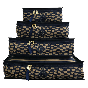 KIT ORGANIZADOR DE MALA PERSONALIZADO - 4 PÇS