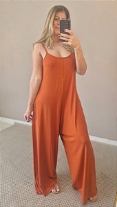 Macacão comprido viscolycra terra