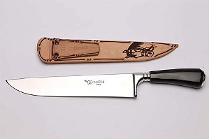 Faca em aço inox com cabo de chifre