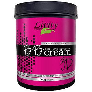 Escova Progressiva BB Cream 3D Capilar BTX Livity 1Kg