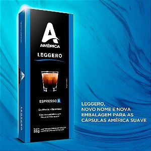 Café América Cápsulas Leggero Pack Kit com 10 Caixas