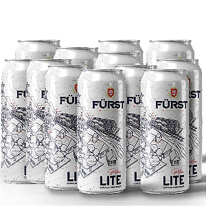Caixa Cerveja Furst Puro Malte LITE - Zero Açúcar, Low Carb e Baixa Caloria - 12 unids