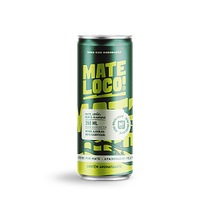 Mate Loco - Bebida Mista com Rum, Mate, Guaraná & Limão (7,8% Teor Alcoólico) Lata 350 ml