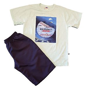 Conjunto Camiseta e Bermuda Baseball